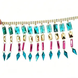 Rhinestone Chain with Fringe 